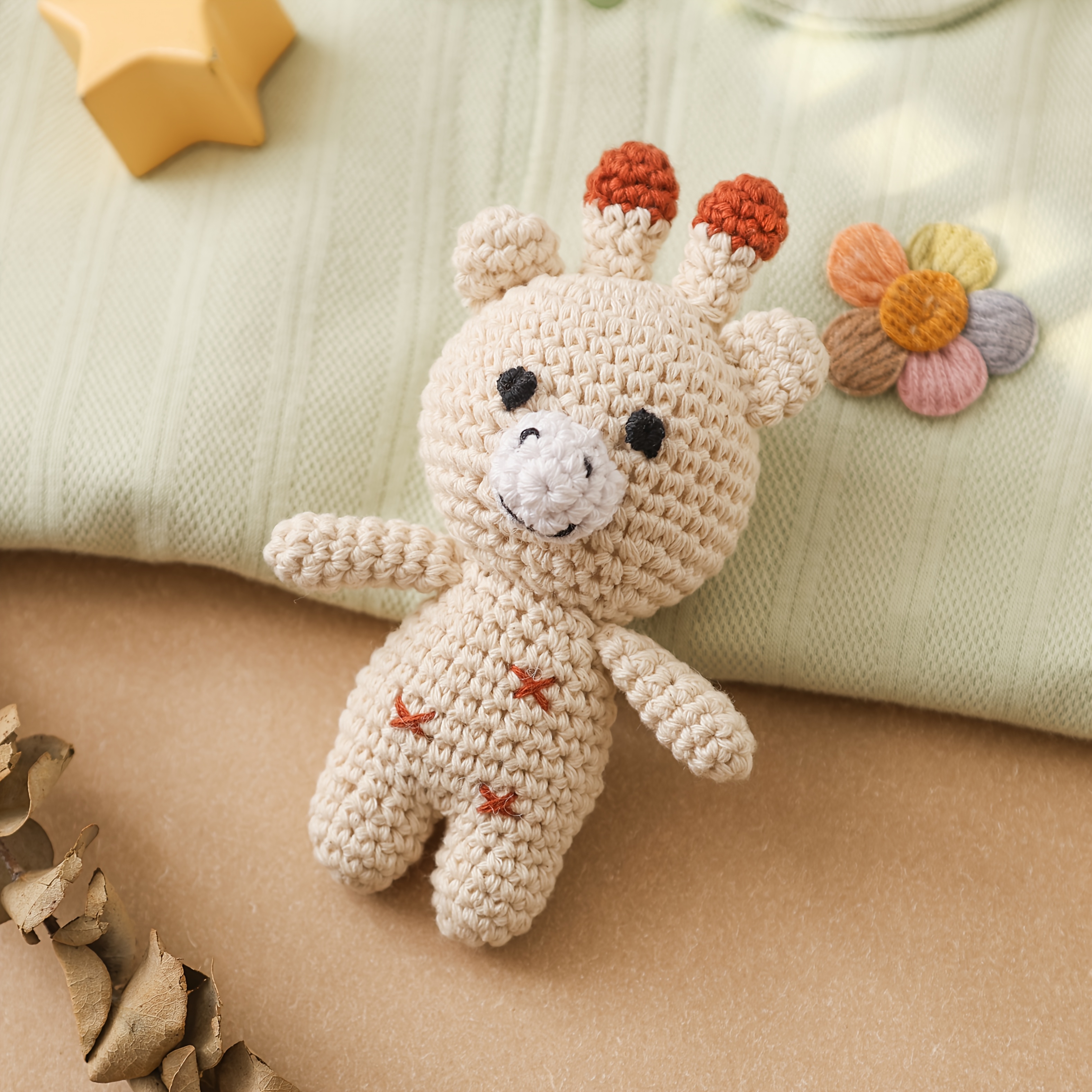 Handmade Baby Rattles, Soft Knitted Toys