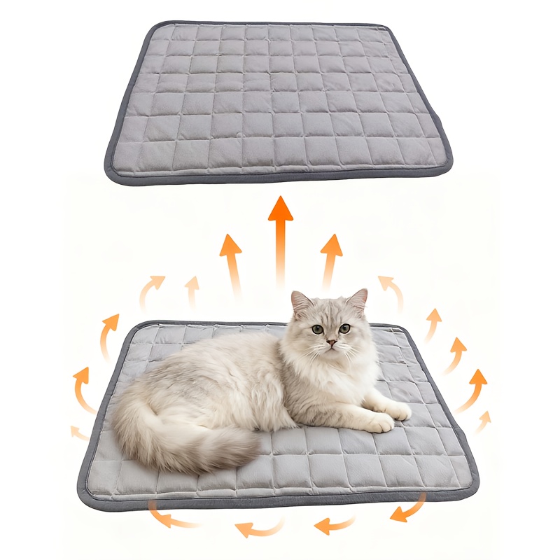 Image of 1pc Self-heating Cat Mat, Self-heating Dog Mat, Body Heat, Ultra-warm Pet Pad, Washable Bed, Slatted Mattress, Blanket