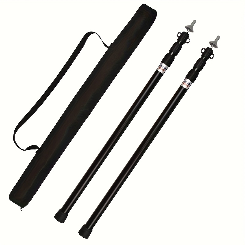 2pcs/set Telescopic Tent Poles Erection Pole 4 Section Design For Hammock Awnings Canopy