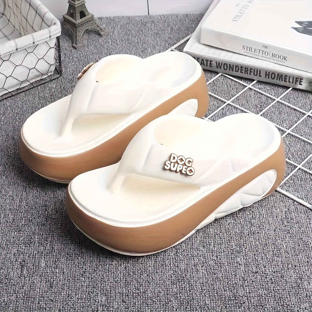 womens thick sole flip flops non slip   material open toe breathable design for summer indoor outdoor   daily commuting 2025 new casual slippers beach slippers indoor slippers  able footwear lightweight construction  able sandals   Product details 0