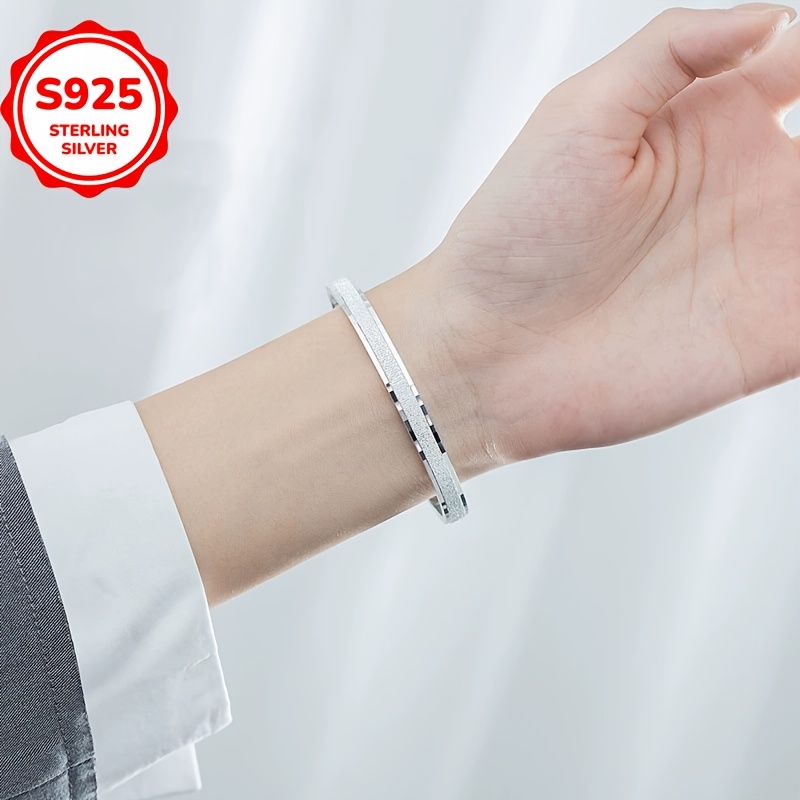 Hypoallergenic Glittering Starry Night Open Bangle Bracelet