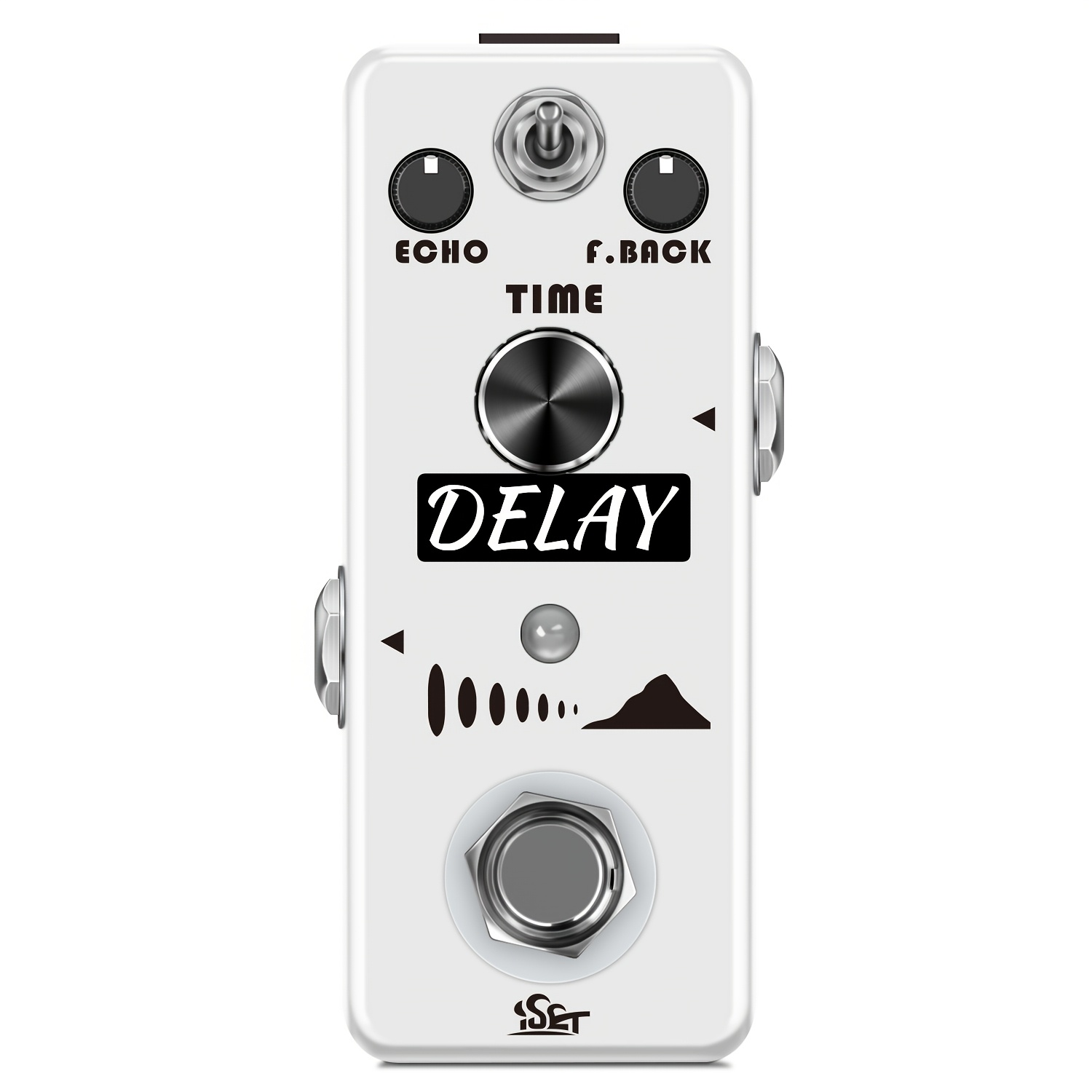 

Iset Vintage Delay Guitar Pedal - True Bypass, Adjustable & Knobs, Body For Electric Guitar & Bass, Classic