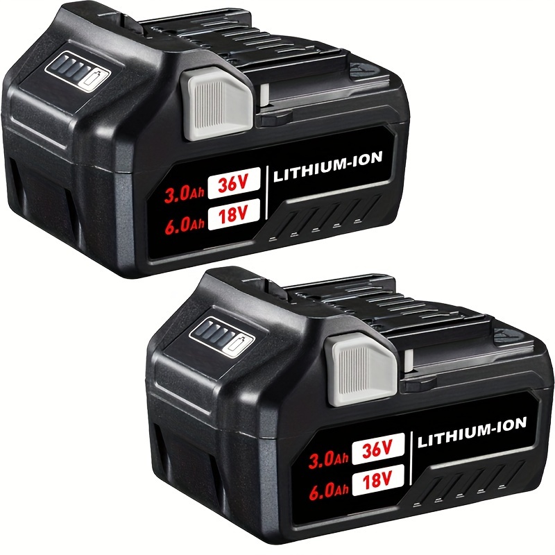 

1-2pack 36v/18v 6.0ah Battery Replacement For Metabo Hpt/hitachi Battery Compatible With 371751m 372121m Bsl36a18 Bsl36b18 Cordless Power Tools Lithium Ion Battery