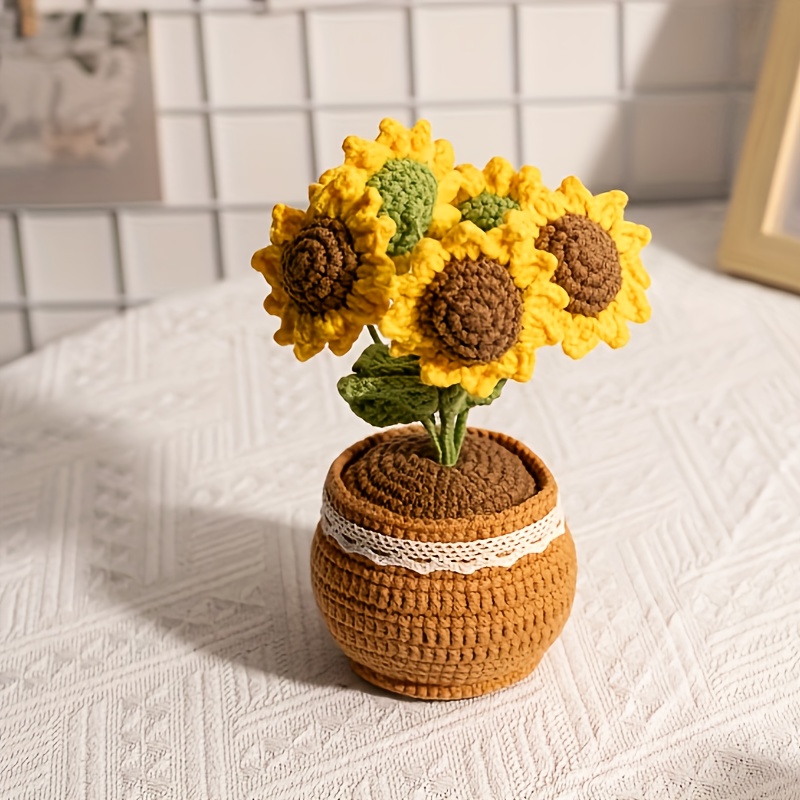 eine handgefertigte gewebte sonnenblumen topfpflanze eine - Temu Switzerland