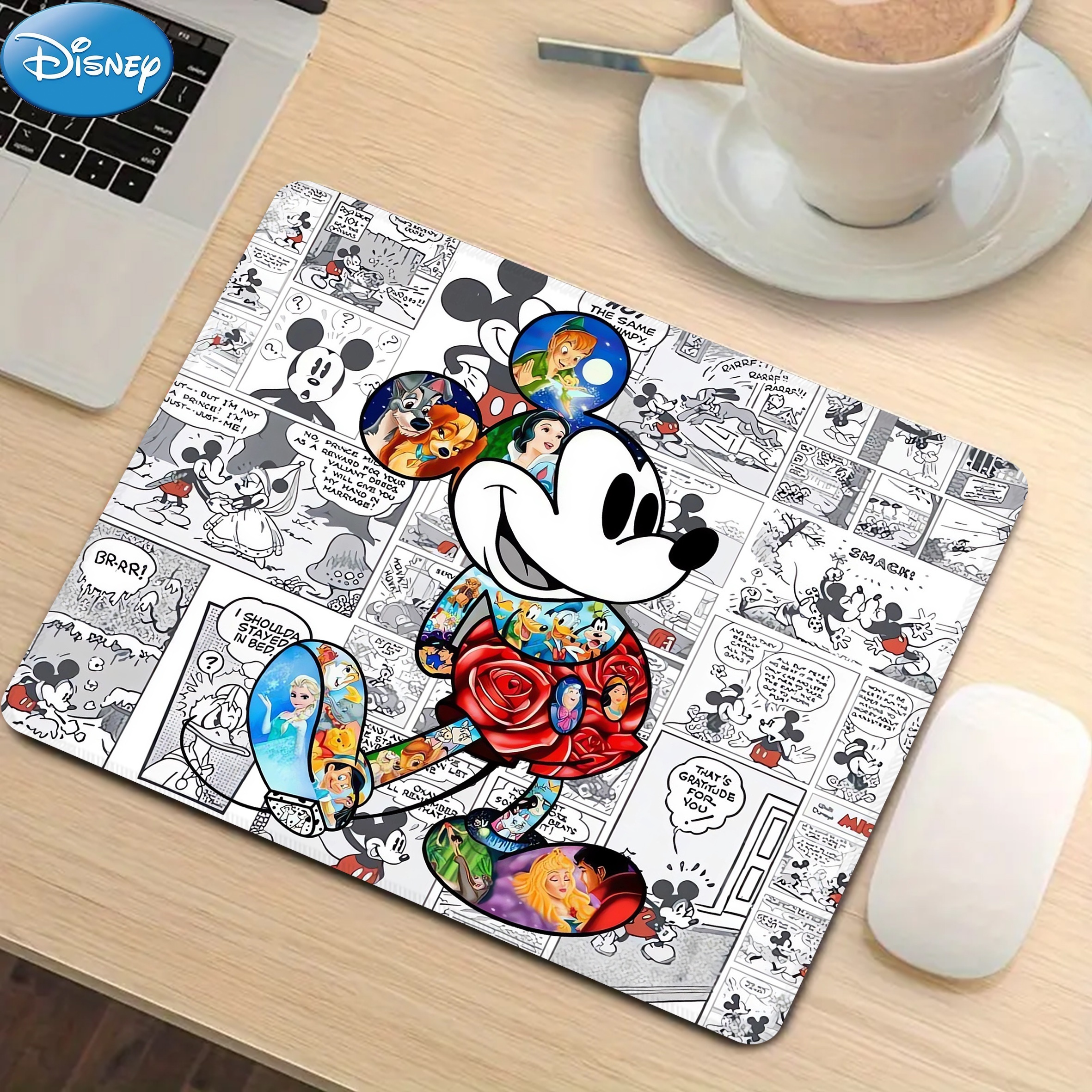 

1pc, Authorized,disney's Funny Mouse Pad For Desk,cute Office Decor,disney's Non-slip Rubber Base, Disney's Computer Mouse Pad, Waterproof Multifunctional Mouse Pad For Office