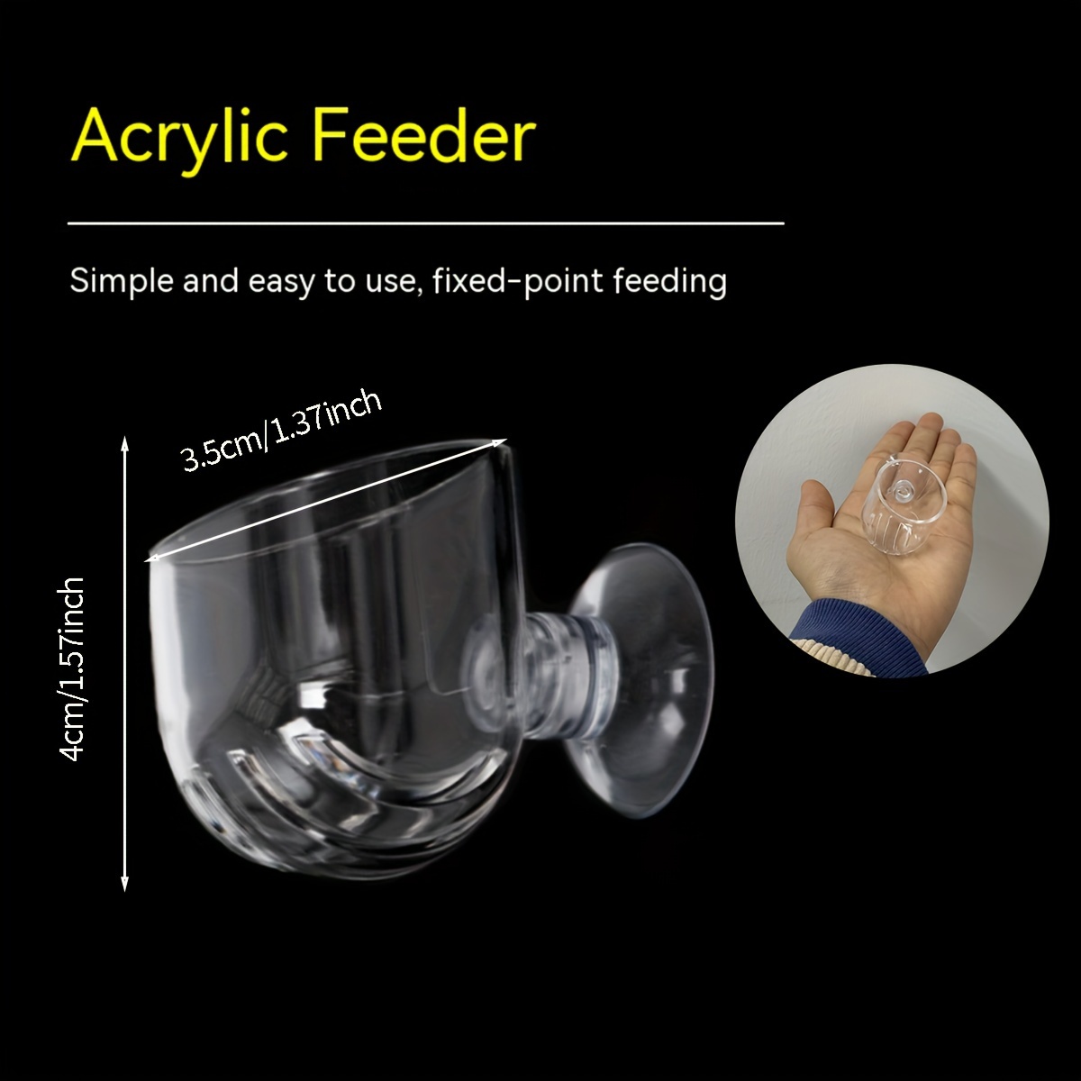 DIY Acrylic Aquarium Feeder Fish Tank Fish Shrimp Food Live Worm Bloodworm  Cup