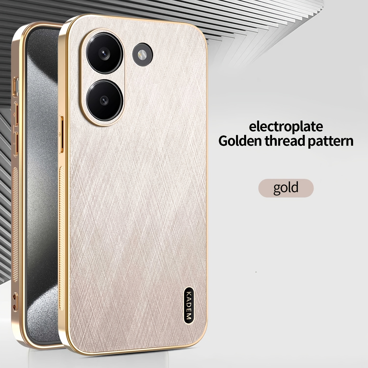 TEMU para teléfono: Compatible con Xiaomi POCO X8 Pro, nueva de lujo con de hilo, electrolizada de cobertura total a prueba de caídas para hombres y