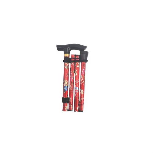a foldable and adjustable aluminum alloy cane with a non slip cover and wrist strap suitable for men and women