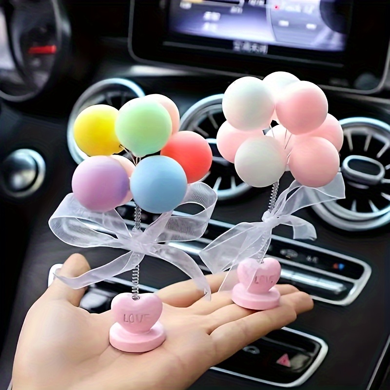 

2pcs - Spring Shaking Head Balloon Cute Creative Car Interior Ornament