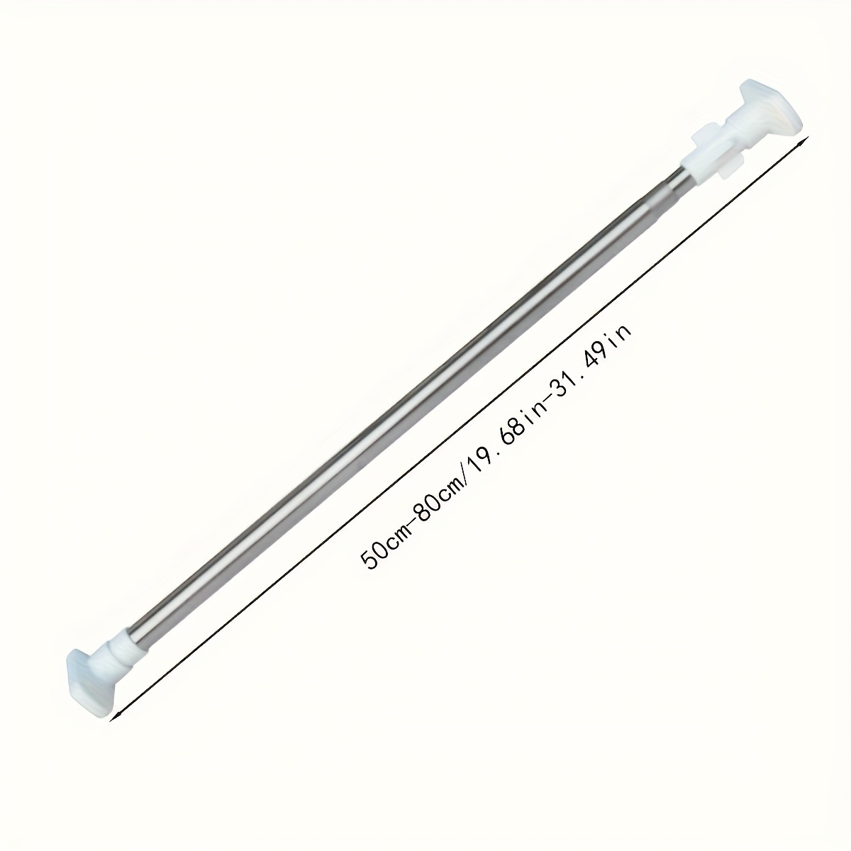 TEMU 1pc Multi-functional No-drill Shower Curtain Rod, Adjustable Clothes Drying Rod, Wardrobe Support Rod, Cabinet Support Rod, Towel Rod, Storage