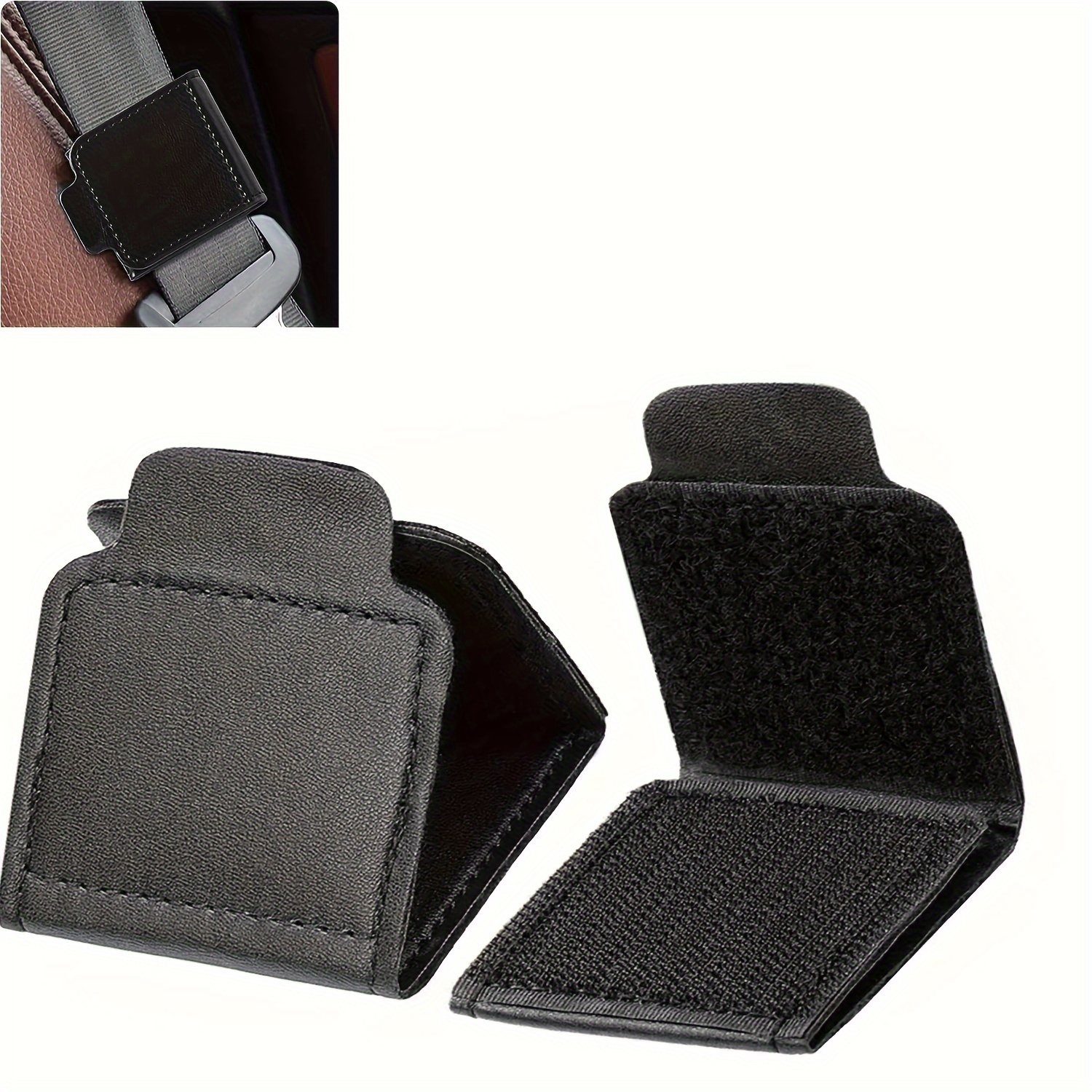 TEMU Pu Leather Car Seat Belt Shoulder Protector - Suitable For All Body Types