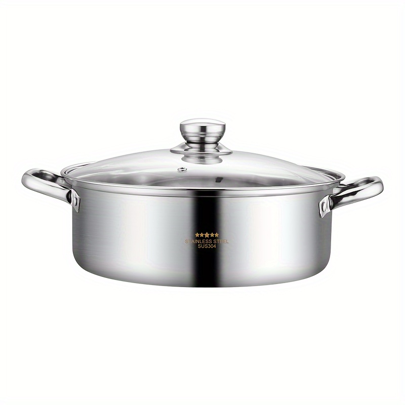 304 stainless steel clear soup hot pot three layer bottom suitable for soup and hot dishes ideal for home and restaurant use details 0