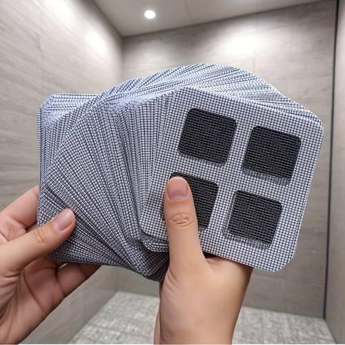 100 disposable shower drain hair catcher stickers for with bathtub sink mesh filter cover and floor drain hair and blockage solution