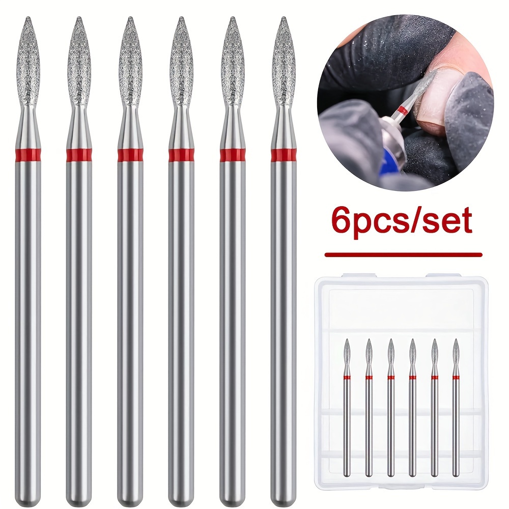 

Flame Nail Drill Bits 3/32" Cuticle Clean E-file Bit Milling Cutter For Manicure Pedicure Acrylic Nail Art Tools