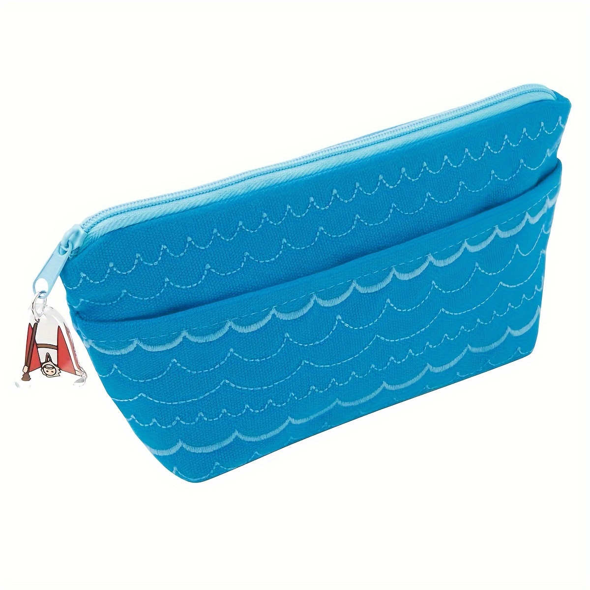 

Festive Blue Ocean Themed Pouch: Perfect For Office Supplies, Gifts, Or Travel - Large Capacity, Durable Fabric, And Adorable Sea Creatures Design