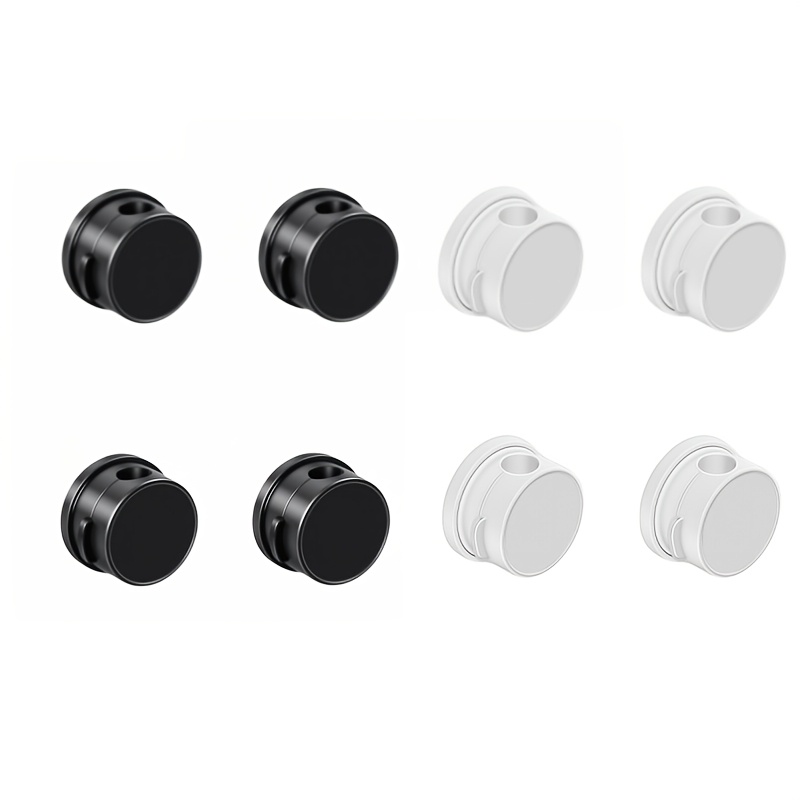 TEMU 8pcs Rotatable Magnetic Cable Organizers, Data Cable Holders, Wire Management Clips, Desktop Phone Charger Cable Clips, Car Data Cable Clips,