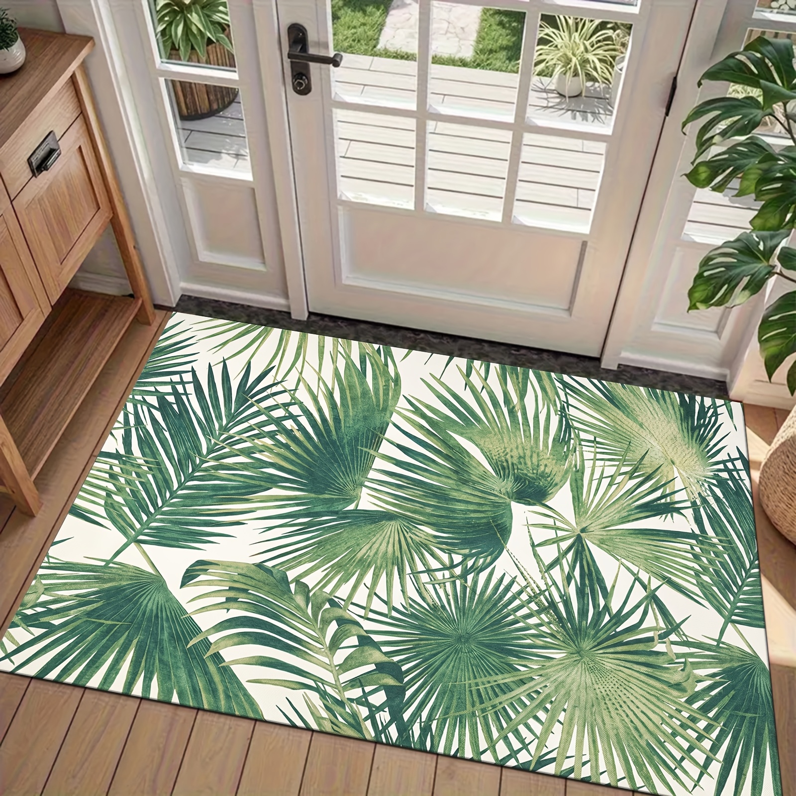 TEMU 1pc, European Carpet, Exquisite Plant Pattern Rug, Outdoor Carpet, Suitable For Courtyards, , Rvs, Outdoor Camping, Bedrooms, And More, Machine