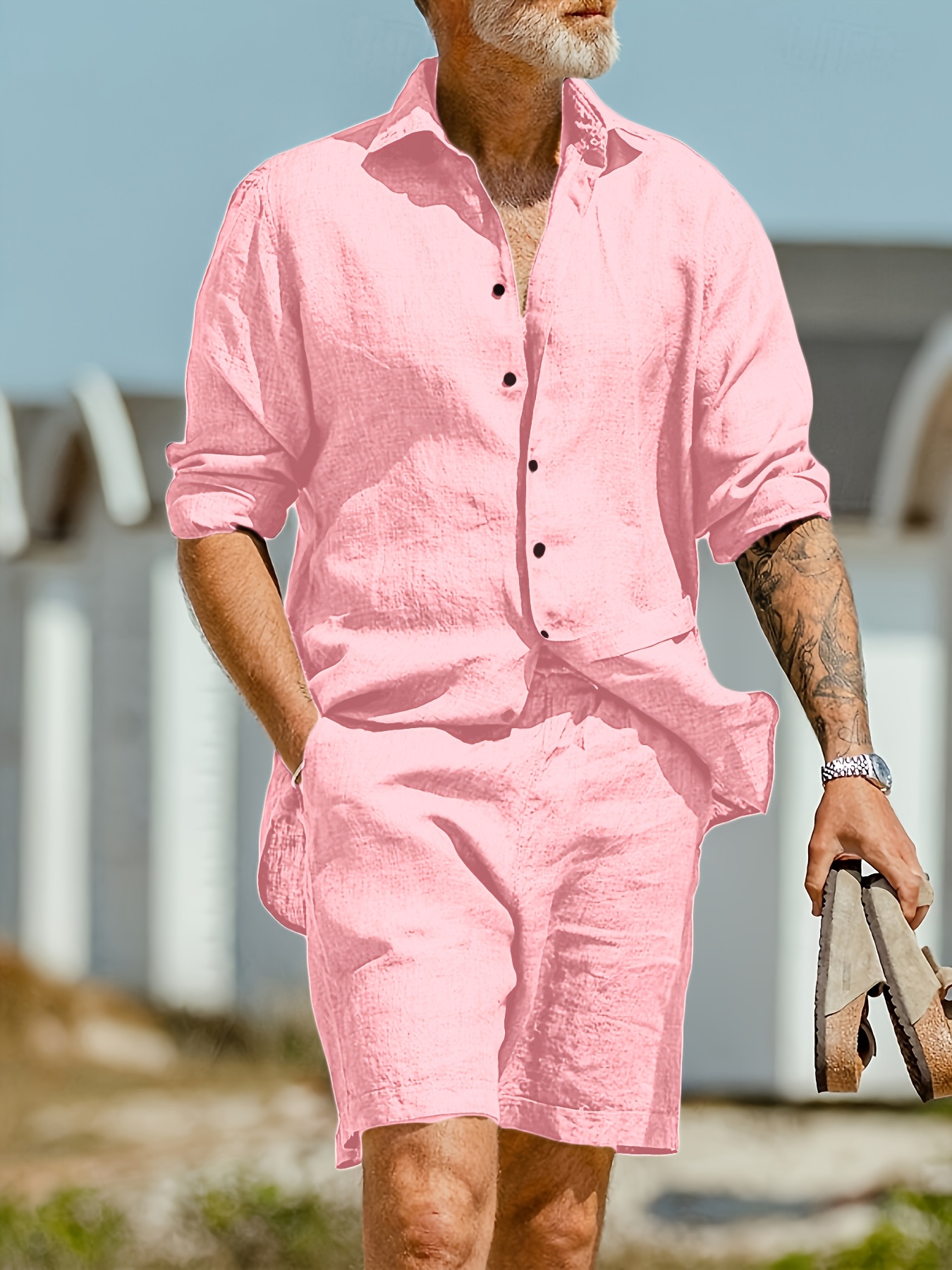 a two piece pink solid color outfit summer - Temu Italy