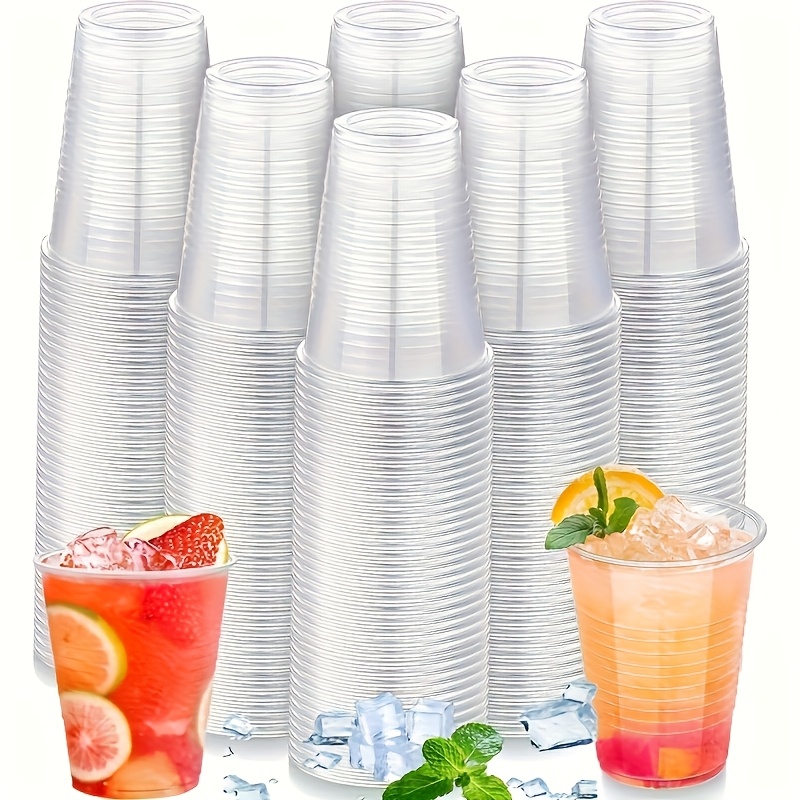 TEMU Drinking Cup Pp, Transparent Plastic Disposable 10oz Cup, Smooth Or Textured Surface