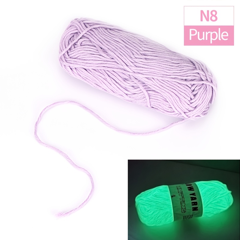 TEMU 1pc Of Soft Luminous Yarn, 100% Polyester Yarn, Suitable For Handmade Diy Knitting And Crochet Projects, Available In Multiple Colors,
