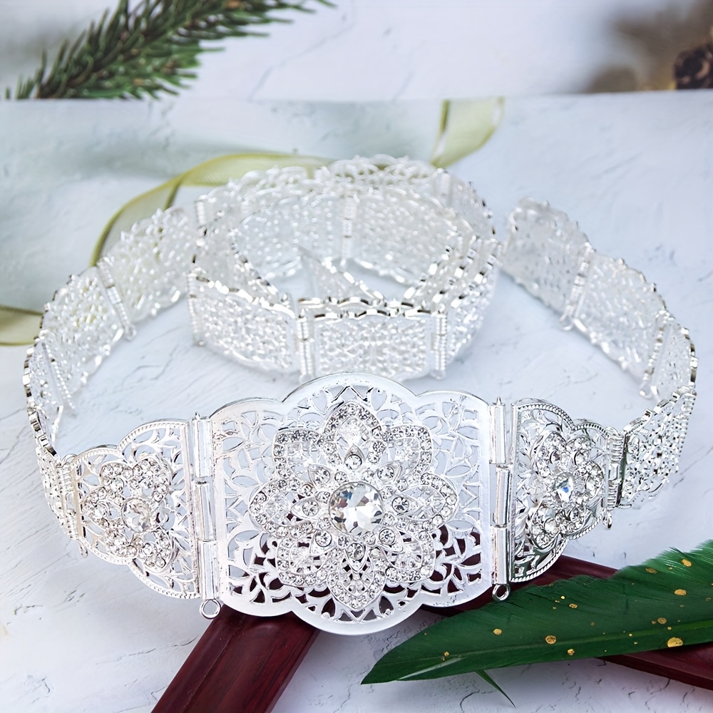 an elegant western wedding dress belt golden plating - Temu display picture 1