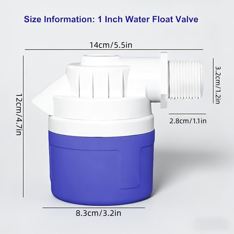 Single-pack 1-inch Float Valve, Automatic Water Level Control Valve, Suitable for Sinks, Water Tanks, Swimming Pools, Ponds, Aquariums, and More
