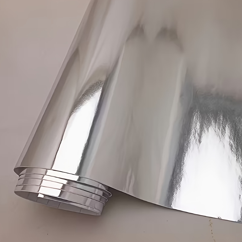Image of Car Vinyl Electroplated Silver Color Change Film Body Modification Car Sticker Car Interior Film Waterproof Scratch-resistant Protection Body And Indoor Decoration Film Self-adhesive