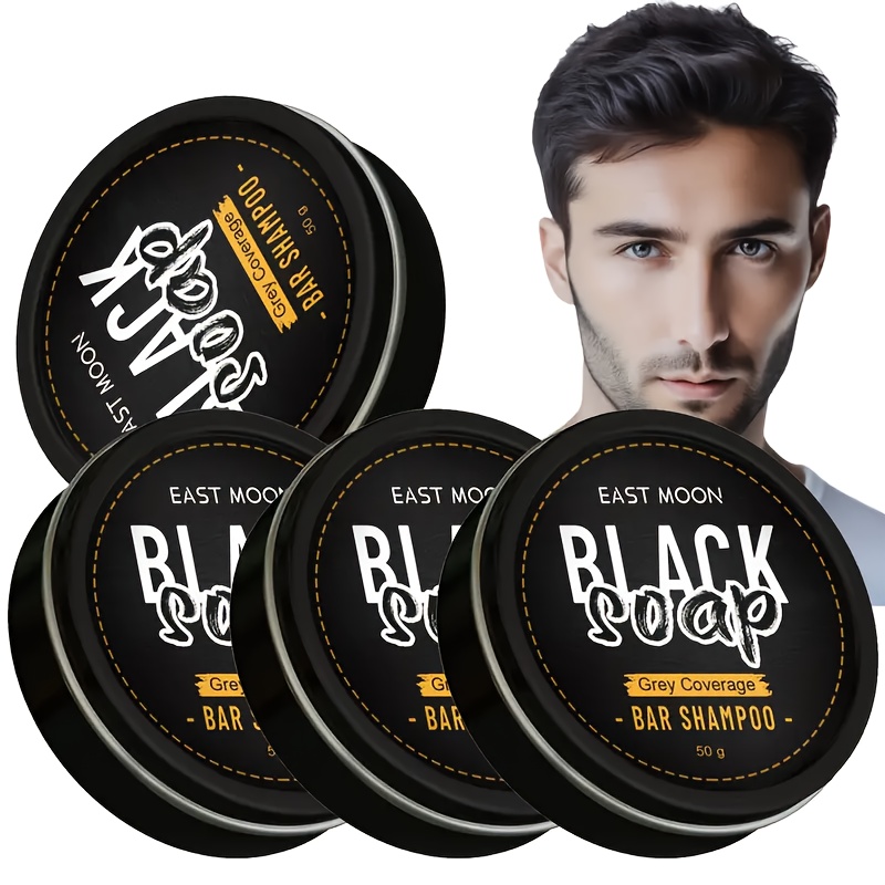 Black Soap Bar for Gray Hair Coverage - Darkens Hair, Reverses Grey, Compressed Soap for Hair Darkening, 50g Each, A Variety Of Specifications to Choose From