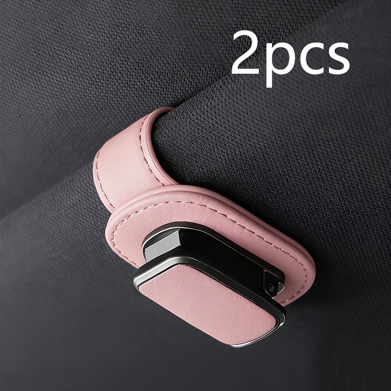 TEMU Lot de 2 pinces à lunettes pour voiture, option de haute qualité - Support de lunettes robuste à clip pour pare-soleil - pour pare-soleils de