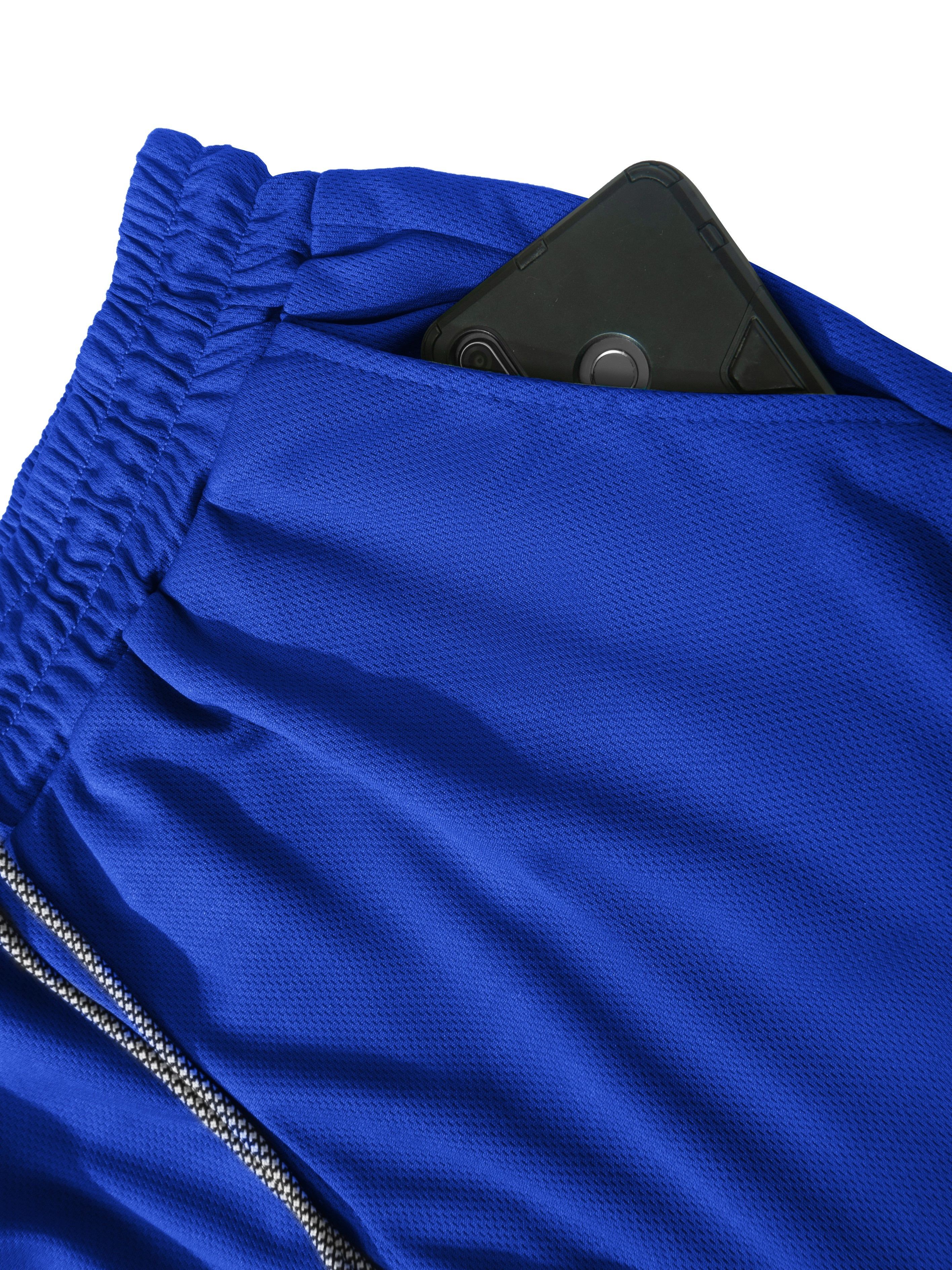 2-in-1 Double Layer Shorts With Inner Pocket, Men's Fashion Stretch Sports Shorts For Summer Gym Workout Training