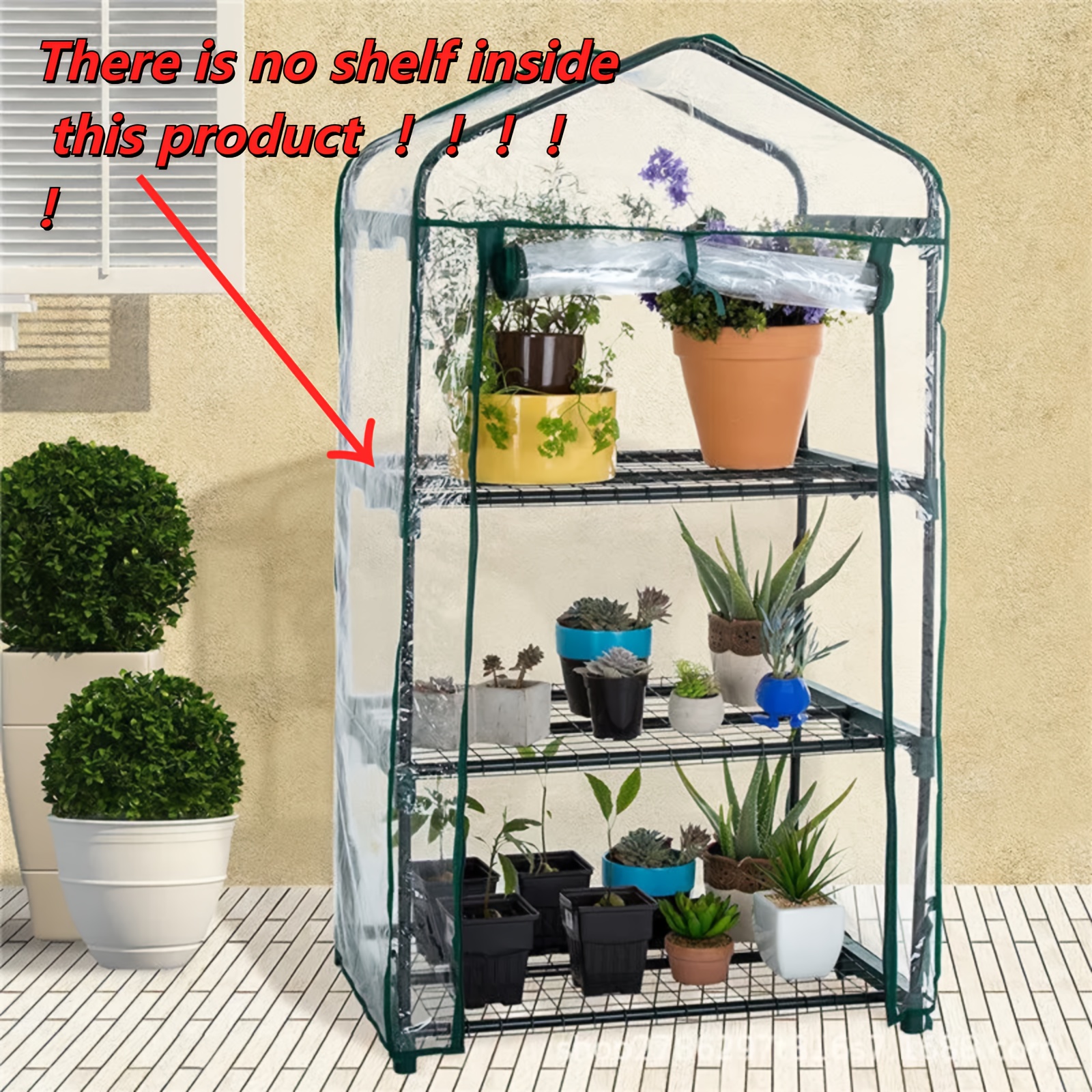 

Mini Portable Outdoor Or Backyard Flower Plants Gardening Greenhouse(no Shelf)