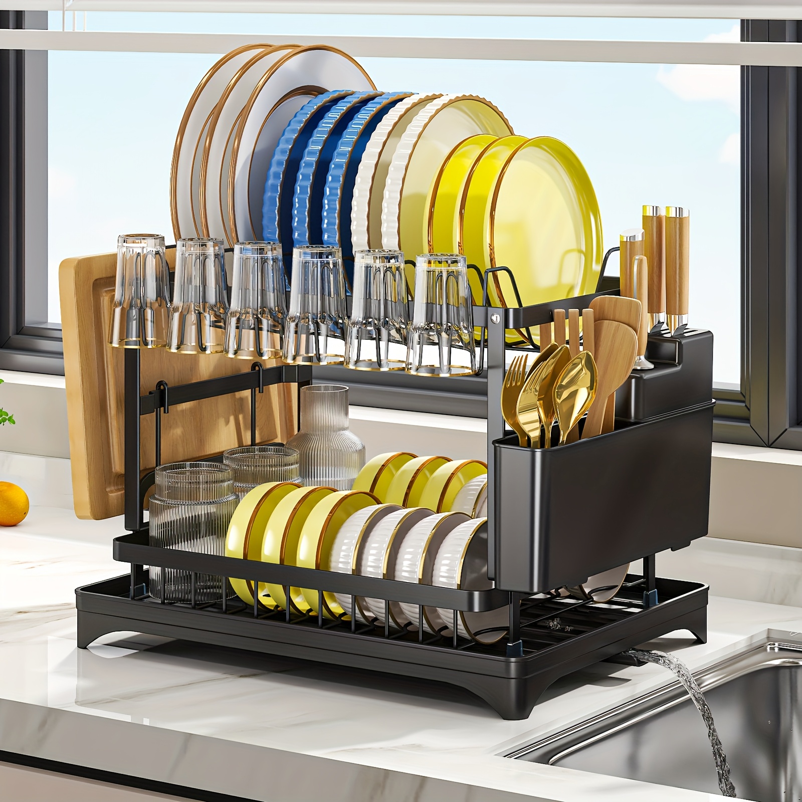 1pc tier dish drainer quick drying rack space Temu Colombia