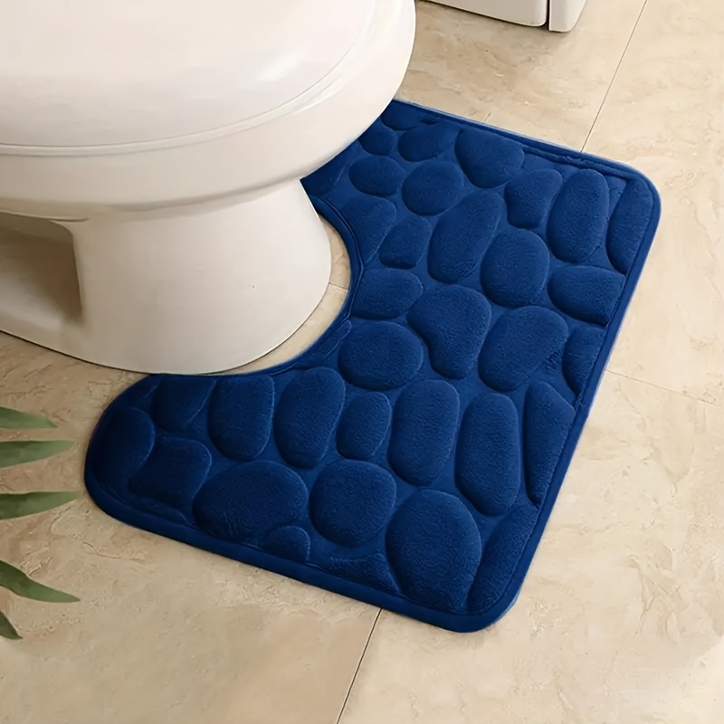 TEMU 1pc U-shaped Coral Fleece Bath Mat, Soft And Non-slip, Suitable For Bathroom