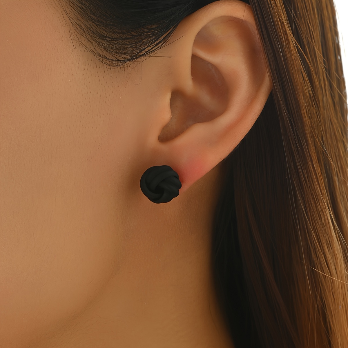 2pcs Twisted Flower Ear Studs