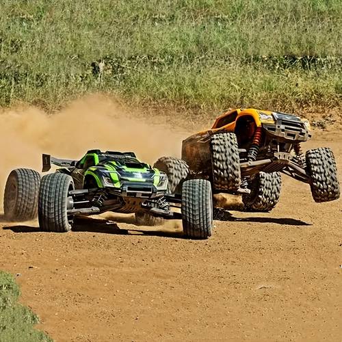high speed off road rc truck with led lights 2 4ghz remote control weather resistant durable plastic usb rechargeable battery army for beginners outdoor fun ideal birthday christmas gift