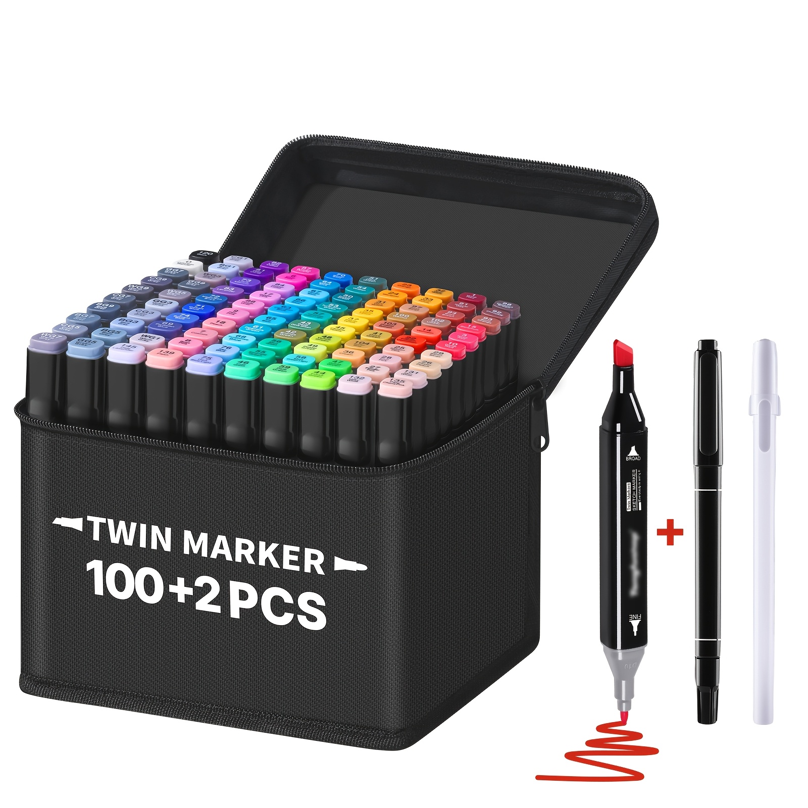 E-shop Alkoholbasierte Marker in verschiedenen Farben, doppelseitig, permanent, geeignet für Künstler, Erwachsene, für Kunstbedarf, Marker Set zum