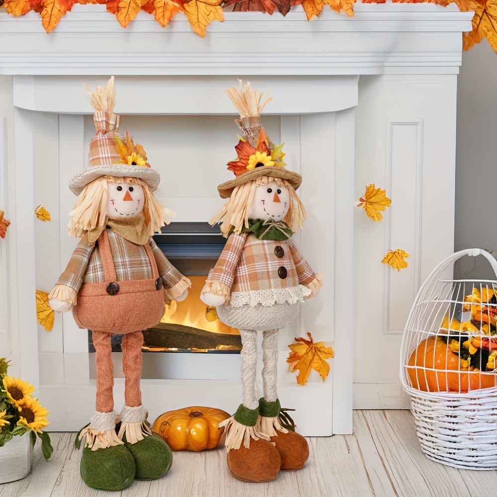 Set of 2 Pumpkin Figurines Sunflower Fall Thanksgiving Decor discount Indoor Outdoor