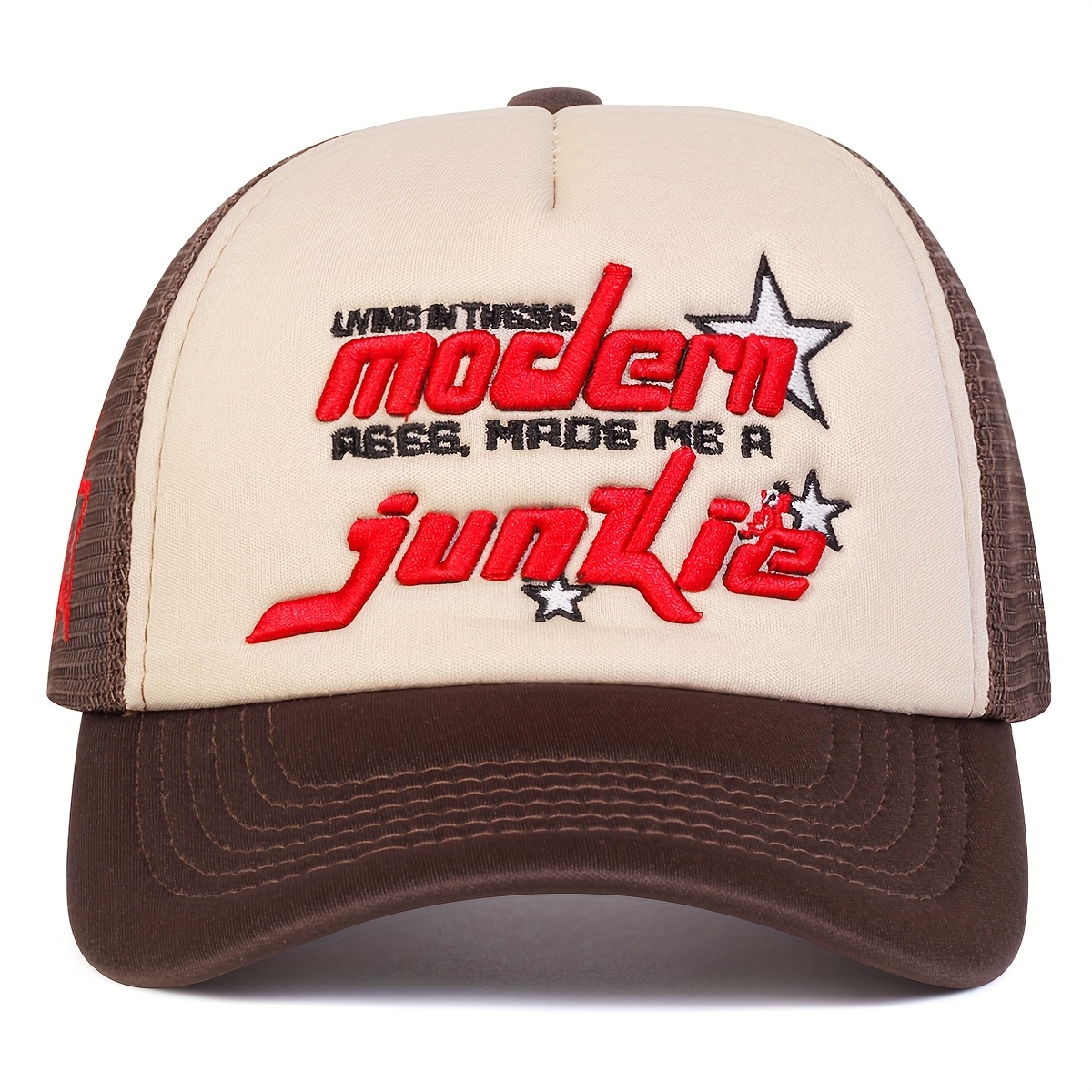 1 mens modern junkie five panel mesh baseball cap outdoor - Temu display picture 1