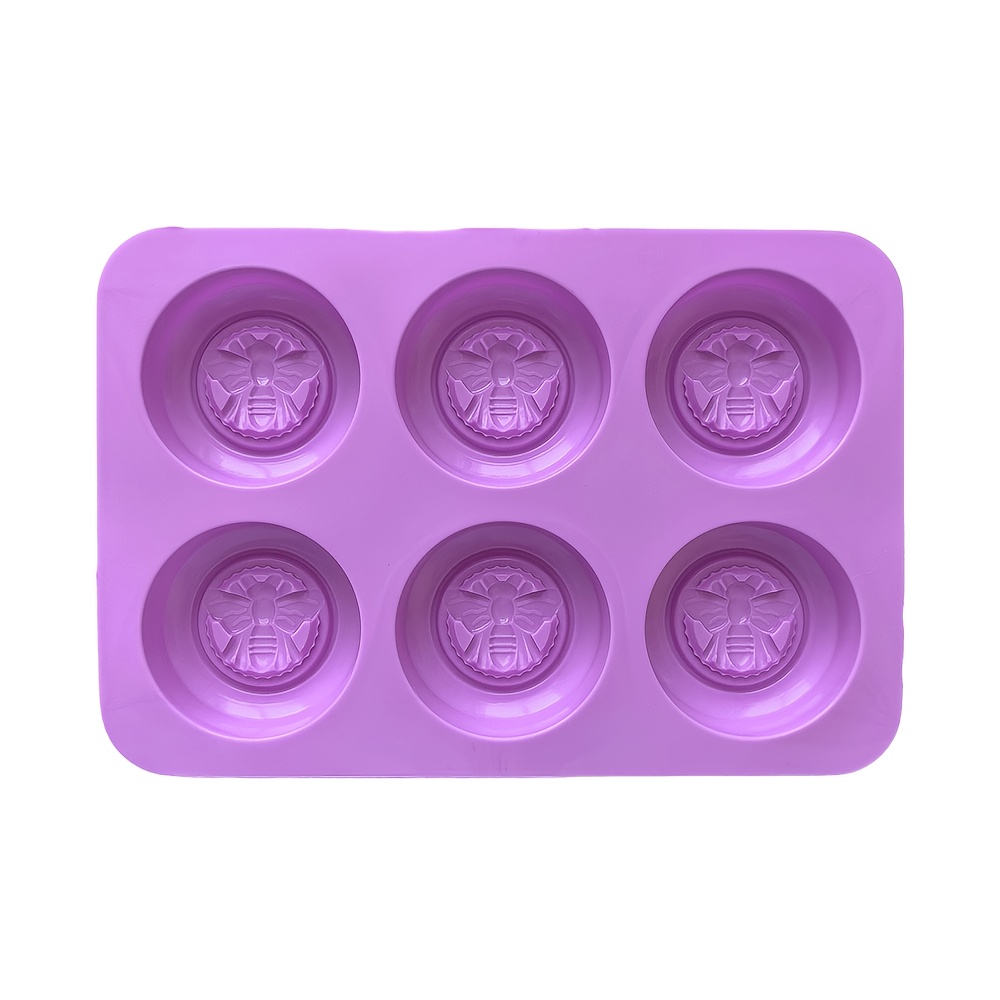 TEMU 1pc 6-hole Round Silicone Mold Drop Pendant Soap Making Craft Mold