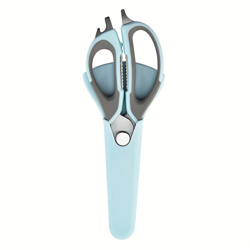 TEMU 7in 1 Multifunctional Kitchen Food Scissors, Detachable Household Scissors With Magnetic Holder, Stainless Steel Sharp Kitchen Poultry Scissors For Food Meat Fish Scissors