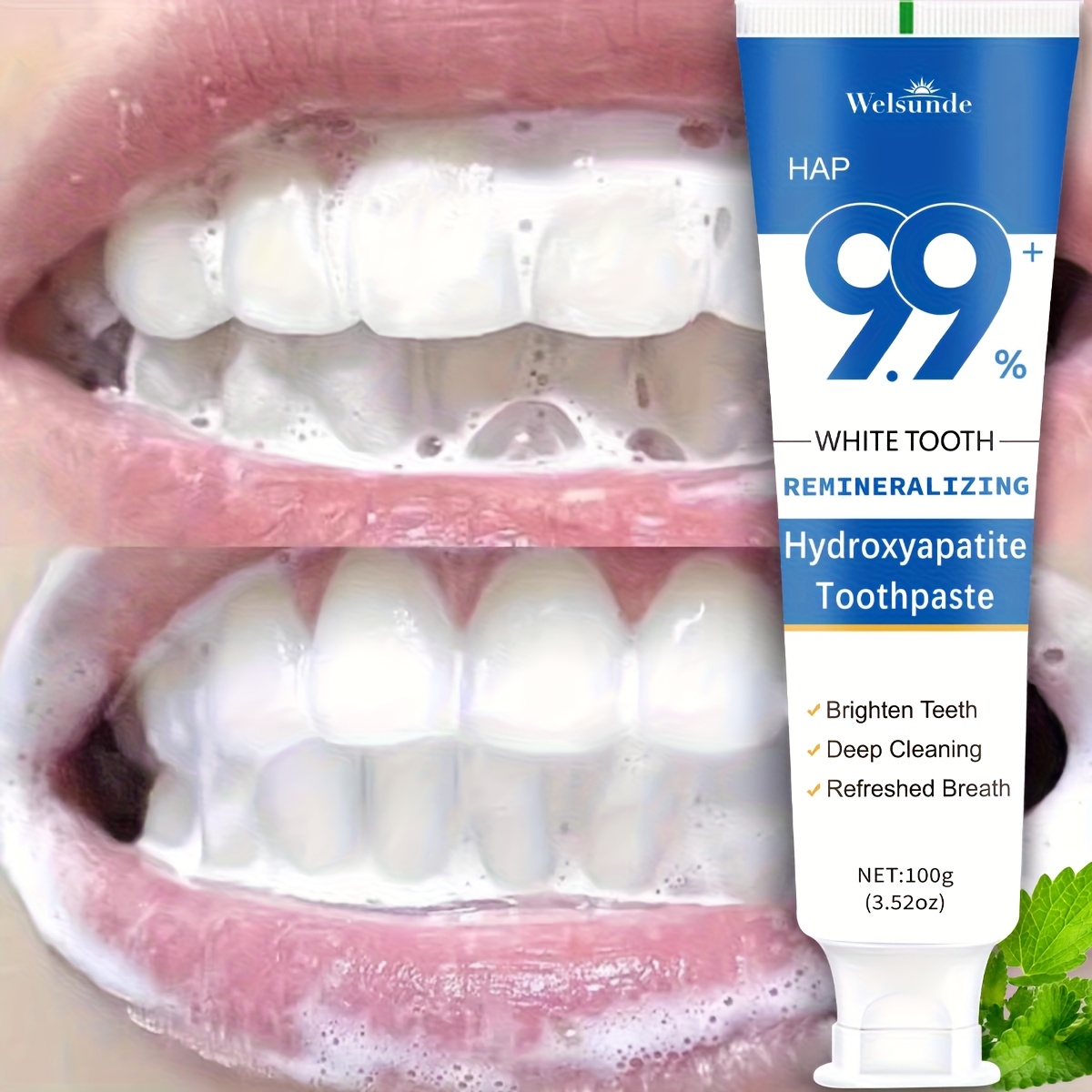 hydroxyapatite toothpaste 10 hydroxyapatite tooth deep cleaning paste removes tooth   breath strengthens     sensitive teeth and gums suitable for everyone   home   hygiene