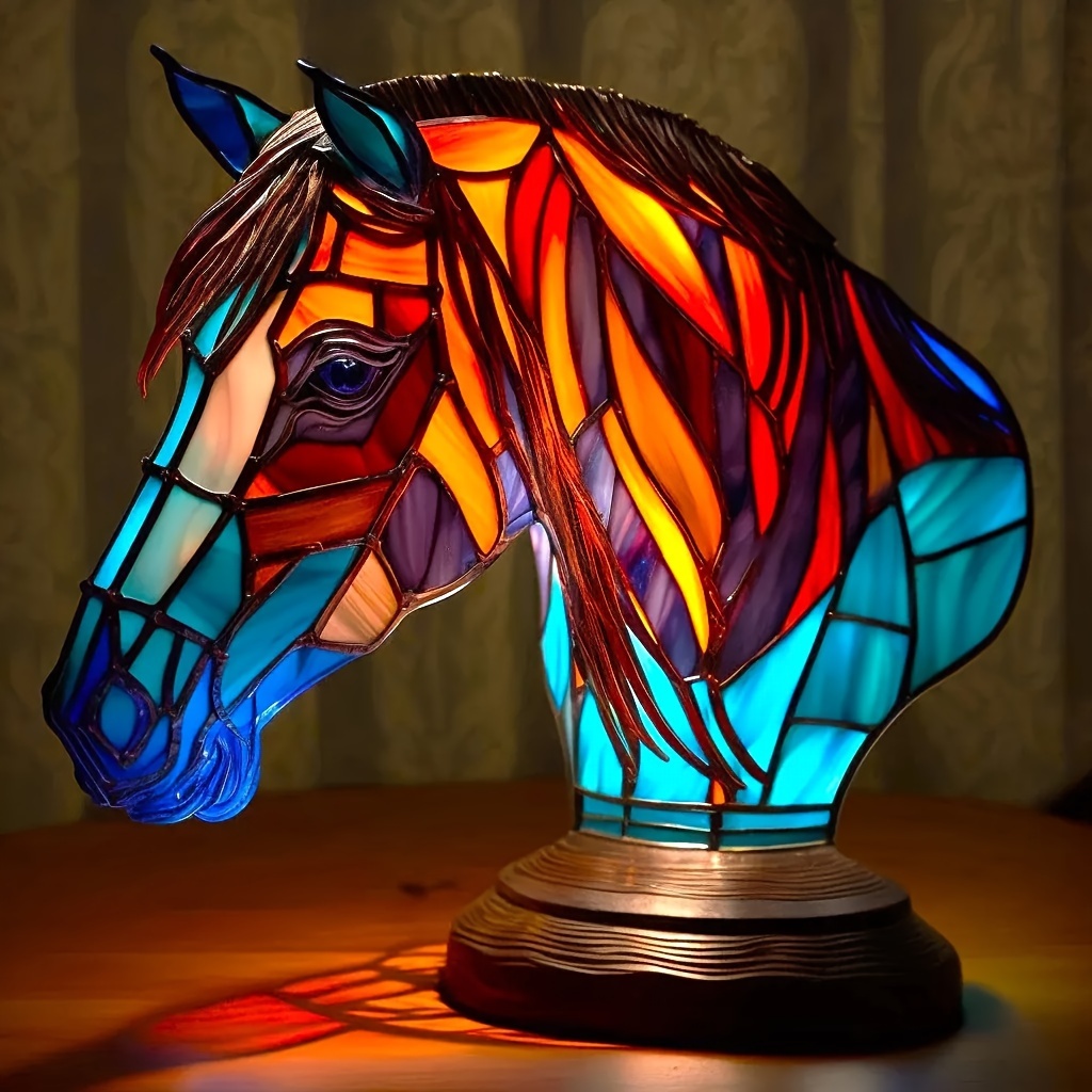 Metal Horse 3D Statue sold Figurine on Wood Base