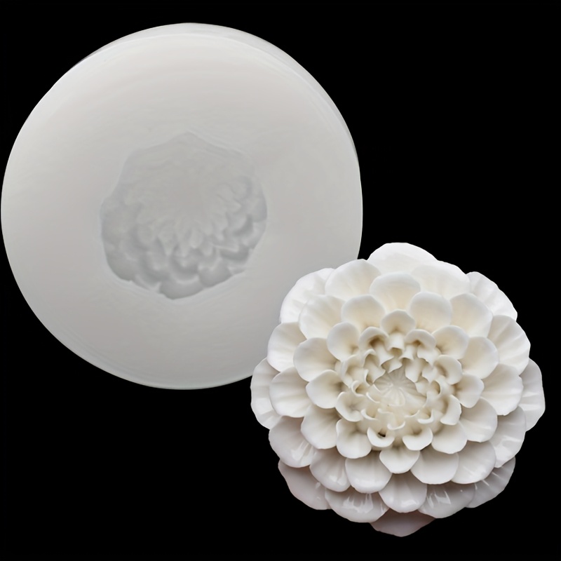 

Flowers 3d Floral Aromatherapy Candle Silicone Mold, Diy And Plaster Decor Crafting Tool