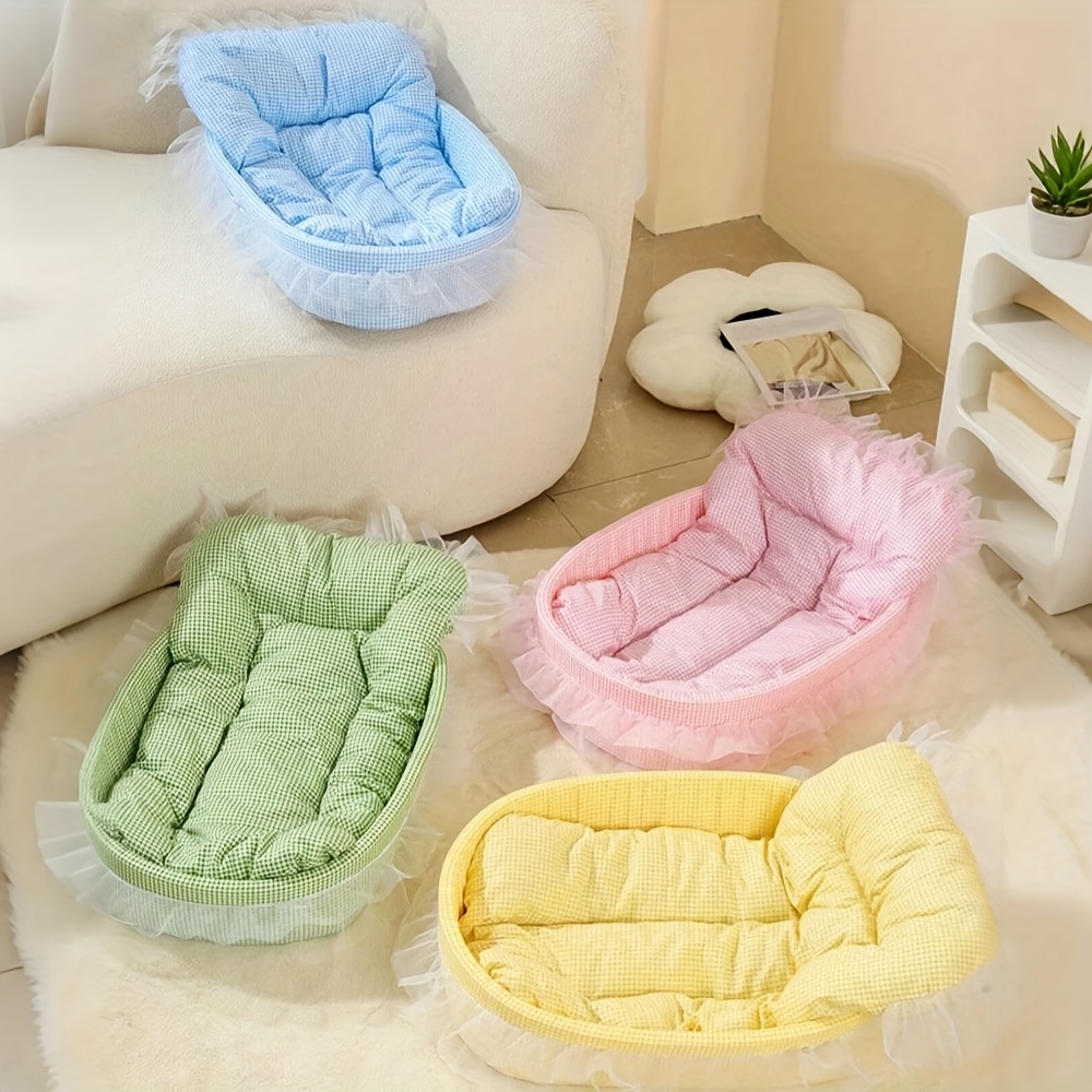 *. Abnehmbare Niedliche Haarbesatz Haustier Prinzessin Bett Katzenbett  Hundebett