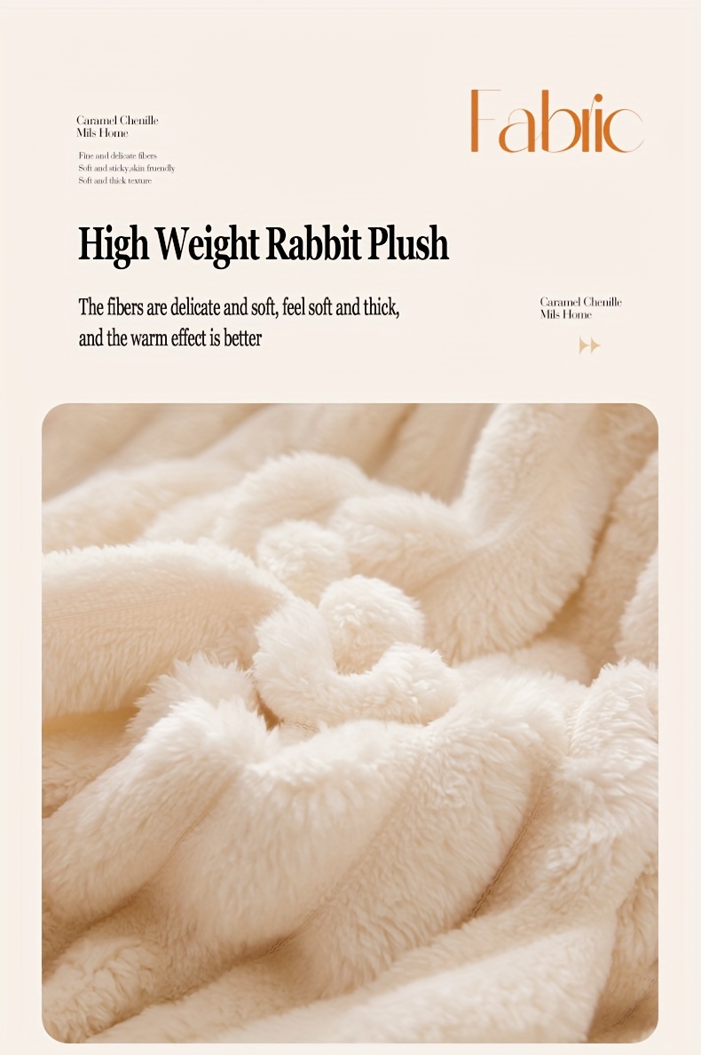 1  and luxurious   rabbit fur blanket soft lightweight and multi purpose soft   polyester fiber machine washable suitable for     bed sofa car interior   ideal birthday housewarming or holiday gift details 3