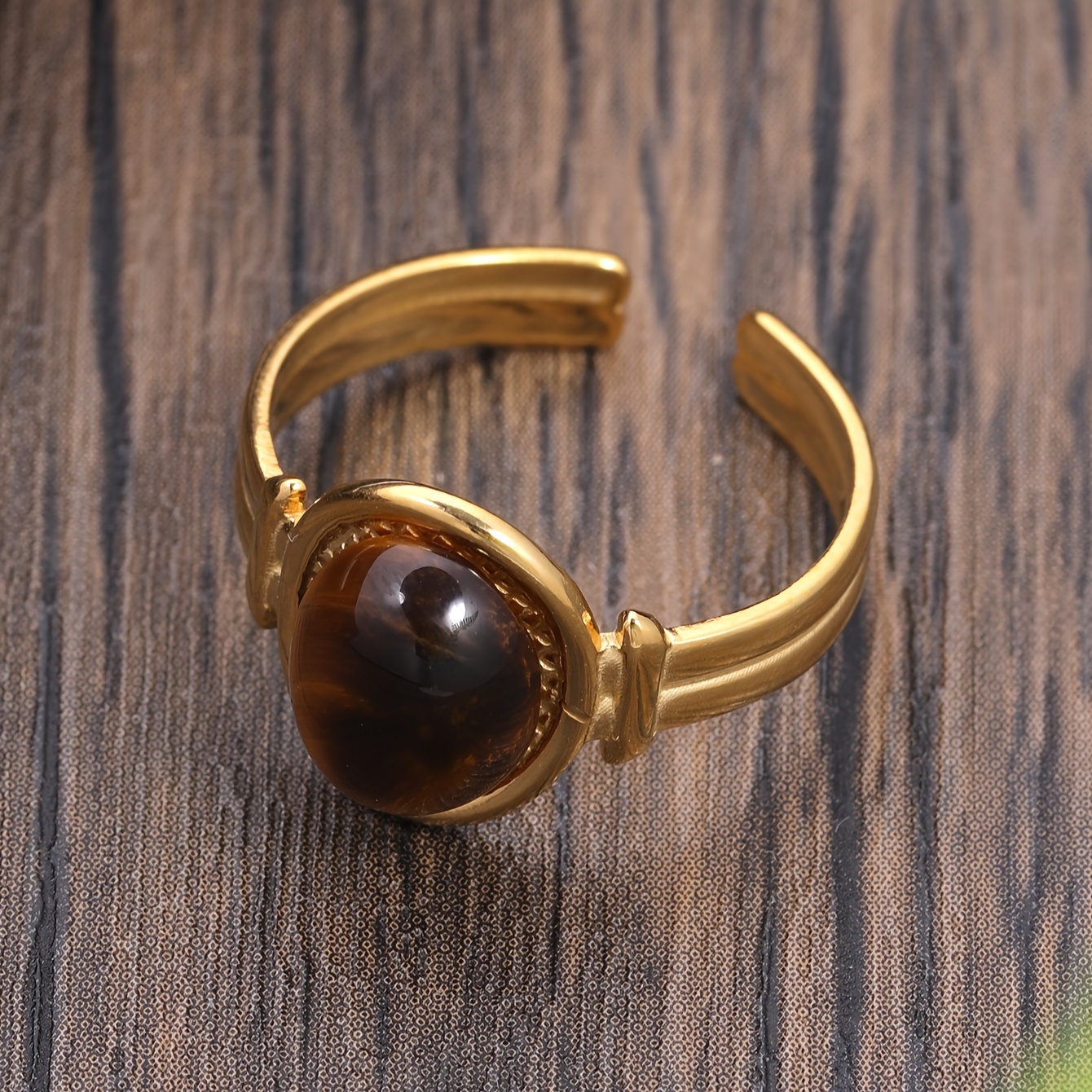 טבעת חפת אלגנטית מצופה זהב 18טרי קראשים, 18טרי קראשים מתכוונן, ללבוש יומיומי ופסטיבלי מוזיקה, מתנה כאביזר תכשיטים לכל עונות השנה