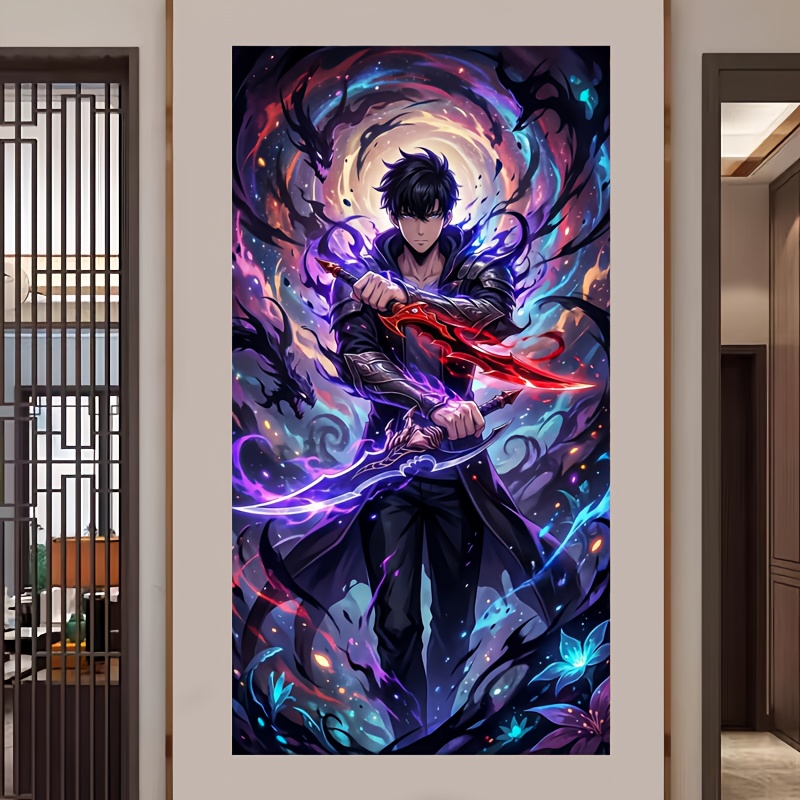 E-shop 2D Flach, Anime Leinwand Kunstposter, geeignet für Schlafzimmer, Wohnzimmer Küche - Moderner Anime Kunstdruck Wohnkultur - 15,75x29,53 Zoll