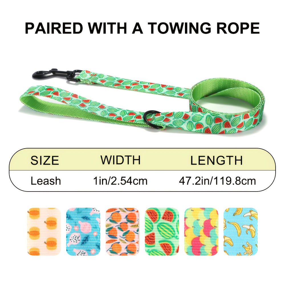 Adjustable Fruit Themed Pet Collar with Custom Name