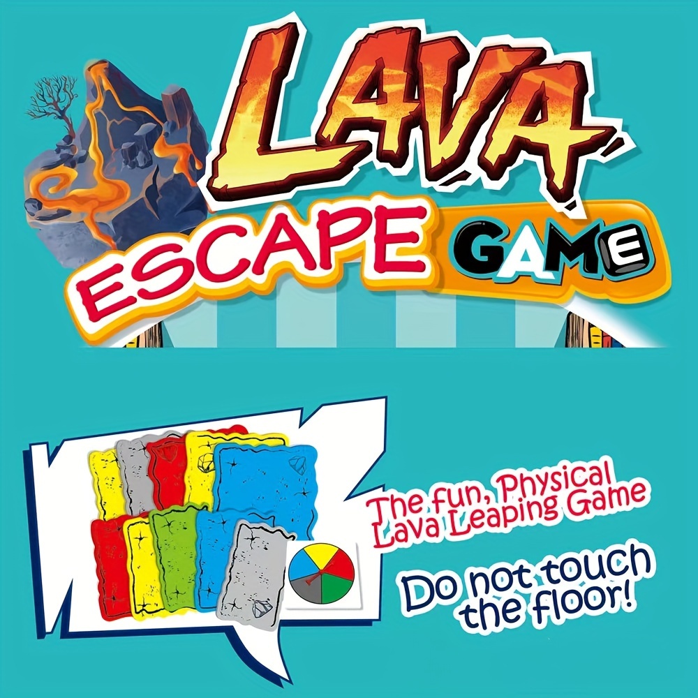 

Lava : , Physical Lava Leaping Game For Kids - Spin To Find Safety Stone, Jump To Matching Color - 4+ - And Birthday Gifts