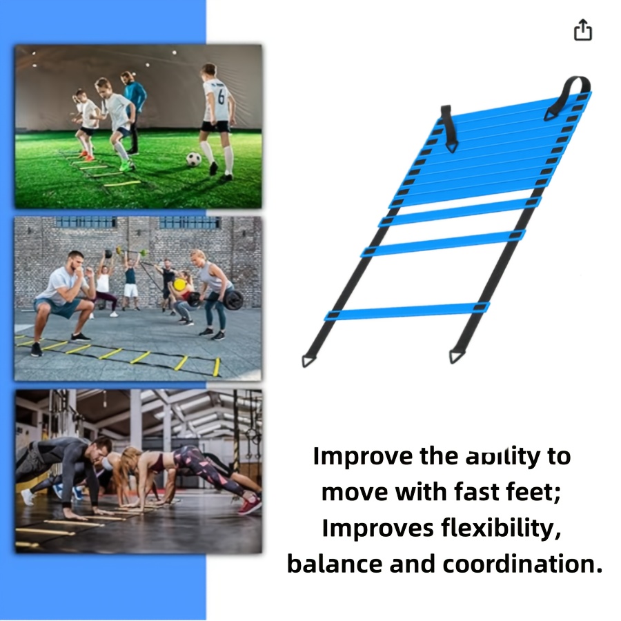 adjustable soccer training agility ladder set ground stakes Temu